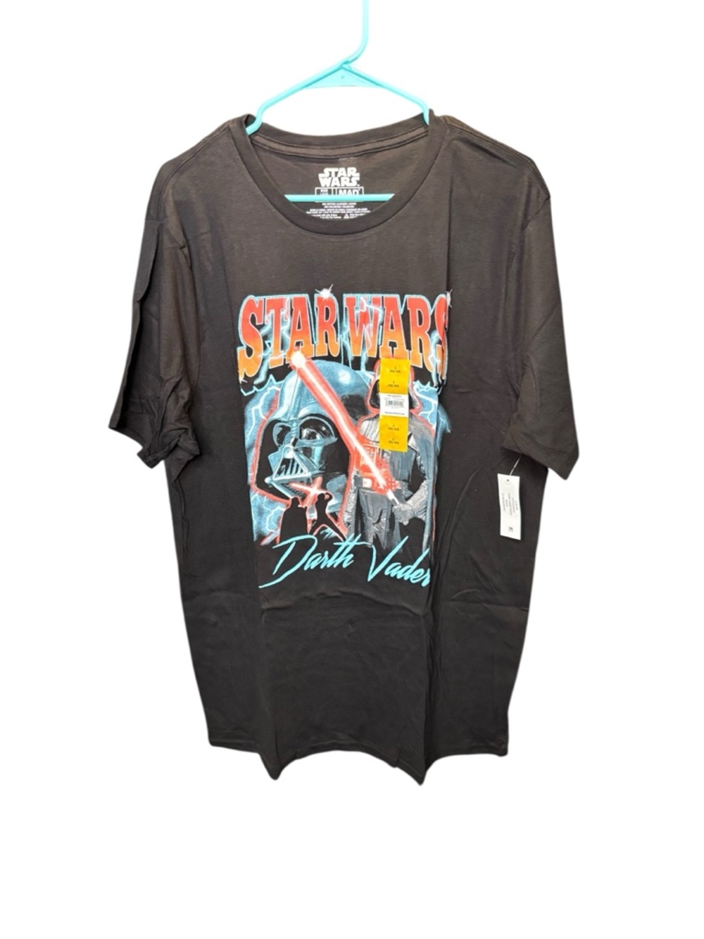Star Wars Black Tee with Darth Vader Graphic